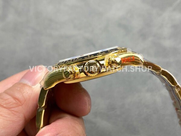 QF Factory CounterWeight Rolex Daytona 126528LN-0001 40mm Full Yellow Gold White Eye Black QF Factory Counterweight Rolex Daytona 126528LN-0001 40mm Full Yellow Gold White Eye Black Dial