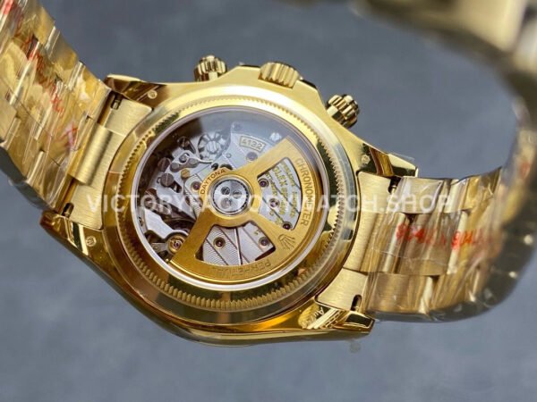 QF Factory CounterWeight Rolex Daytona 126528LN-0001 40mm Full Yellow Gold White Eye Black (6) QF Factory Counterweight Rolex Daytona 126528LN-0001 40mm Full Yellow Gold White Eye Black Dial