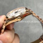 QF Factory Counterweight Rolex Day-Date 128235-0052 36mm Full Rose Gold Roman Numerals White (6) QF Factory Counterweight Rolex Day-Date 128235-0052 36mm Full Rose Gold Roman Numerals White Dial