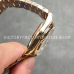 QF Factory Counterweight Rolex Day-Date 128235-0052 36mm Full Rose Gold Roman Numerals White (9) QF Factory Counterweight Rolex Day-Date 128235-0052 36mm Full Rose Gold Roman Numerals White Dial