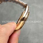 QF Factory Counterweight Rolex Day-Date 128235-0075 36mm Full Rose Gold Roman Numerals Brown Dial