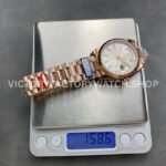 QF Factory Counterweight Rolex Day-Date 128235-0087 36mm Full Rose Gold Baguette Diamond Si (1) QF Factory Counterweight Rolex Day-Date 128235-0087 36mm Full Rose Gold Baguette Diamond Silver Dial