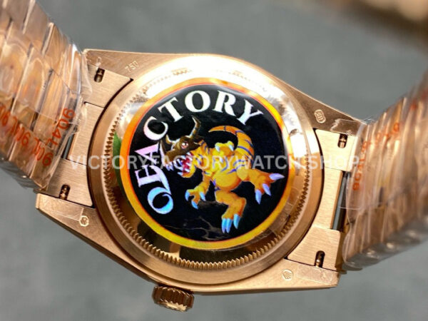 QF Factory Counterweight Rolex Day-Date 128235 36mm Full Rose Gold Grey Dial (1) QF Factory Counterweight Rolex Day-Date 128235 36mm Full Rose Gold Grey Dial