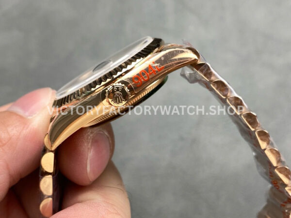 QF Factory Counterweight Rolex Day-Date 128235 36mm Full Rose Gold Grey Dial (3) QF Factory Counterweight Rolex Day-Date 128235 36mm Full Rose Gold Grey Dial