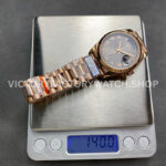 QF Factory Counterweight Rolex Day-Date 128235 36mm Full Rose Gold Roman Numerals Grey Dial