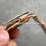 QF Factory Counterweight Rolex Day-Date 128235 36mm Full Rose Gold Silver Dial