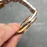 QF Factory Counterweight Rolex Day-Date 128235 36mm Full Rose Gold Silver Dial