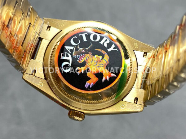 QF Factory Counterweight Rolex Day-Date 128238 36mm Full Yellow Gold Gold Dial