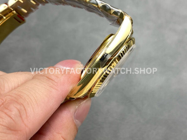 QF Factory Counterweight Rolex Day-Date 128238 36mm Full Yellow Gold Gold Dial