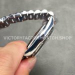 QF Factory Counterweight Rolex Day-Date 128236-0009 36mm Full 904L Baguette Diamond Ice Blue Dial