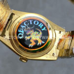 QF Factory Counterweight Rolex Day-Date 128238-0008 36mm Full Yellow Gold Diamond Mope Baguette Diamond Gold Dial