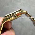 QF Factory Counterweight Rolex Day-Date 128238-0022 36mm Full Yellow Gold Diamond Mope Baguette Diamond Grey Dial