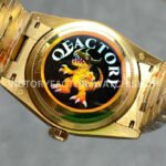 QF Factory Counterweight Rolex Day-Date 128238-0076 36mm Full Yellow Gold Roman Numerals Silver Dial