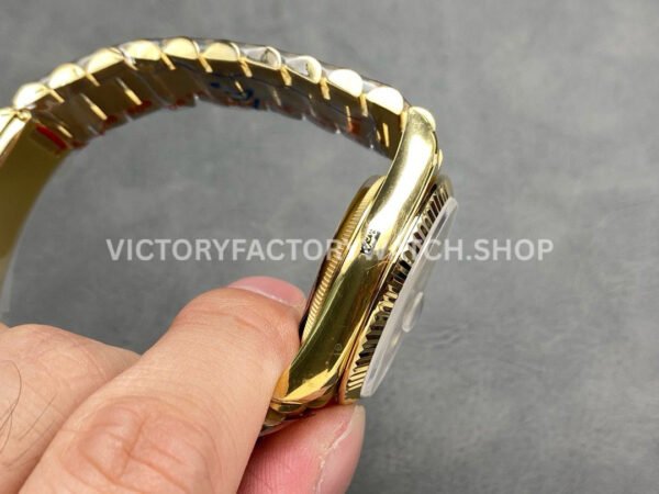 QF Factory Counterweight Rolex Day-Date 128238-0076 36mm Full Yellow Gold Roman Numerals W (4) QF Factory Counterweight Rolex Day-Date 128238-0076 36mm Full Yellow Gold Roman Numerals White Dial