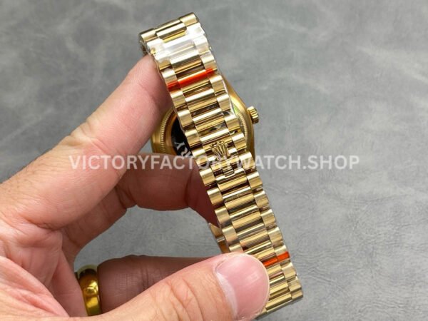 QF Factory Counterweight Rolex Day-Date 128238-0076 36mm Full Yellow Gold Roman Numerals W (7) QF Factory Counterweight Rolex Day-Date 128238-0076 36mm Full Yellow Gold Roman Numerals White Dial