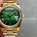 QF Factory Counterweight Rolex Day-Date 128238-0118 36mm Full Yellow Gold Roman Numerals G (4) QF Factory Day-Date 128238 yellow gold super clone
