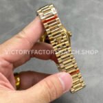 QF Factory Counterweight Rolex Day-Date 128238-0118 36mm Full Yellow Gold Roman Numerals G (7) QF Factory Counterweight Rolex Day-Date 128238-0118 36mm Full Yellow Gold Roman Numerals Green Dial