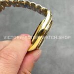 QF Factory Counterweight Rolex Day-Date 128238-0130 36mm Full Yellow Gold Baguette Diamo (8) QF Factory Counterweight Rolex Day-Date 128238-0130 36mm Full Yellow Gold Baguette Diamond Green Dial