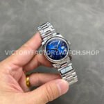QF Factory Counterweight Rolex Day-Date 128239-0063 36mm Full 904L Roman Numerals Blue Dial