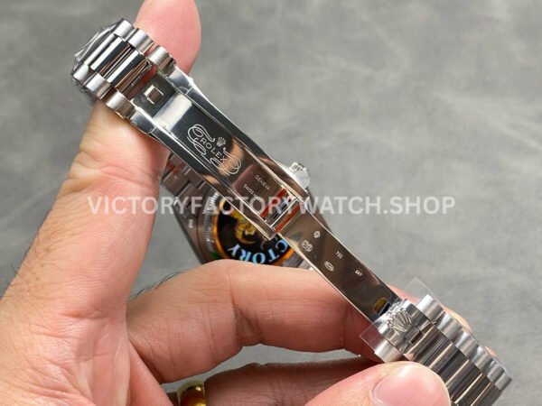 QF Factory Counterweight Rolex Day-Date 128239-0063 36mm Full 904L Roman Numerals Blue Dial