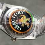 QF Factory Counterweight Rolex Day-Date 128239-0071 36mm Full 904L Baguette Diamond Pink Dial