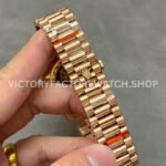 QF Factory Counterweight Rolex Day-Date 228235-0003 40mm Full Rose Gold Baguette Diamond Brown D (9) QF Factory Counterweight Rolex Day-Date 228235-0003 40mm Full Rose Gold Baguette Diamond Brown Dial