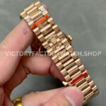 QF Factory 'Counterweight' Rolex Day-Date 228235-0025 40mm Full Rose Gold Roman Number Olive G (5) QF Factory Counterweight Rolex Day-Date 228235-0025 40mm Full Rose Gold Roman Number Olive Green Dial