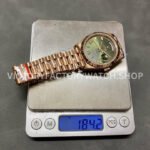 QF Factory 'Counterweight' Rolex Day-Date 228235-0025 40mm Full Rose Gold Roman Number Olive G (7) QF Factory Counterweight Rolex Day-Date 228235-0025 40mm Full Rose Gold Roman Number Olive Green Dial