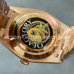 QF Factory 'Counterweight' Rolex Day-Date 228235-0025 40mm Full Rose Gold Roman Number Olive G (9) QF Factory Counterweight Rolex Day-Date 228235-0025 40mm Full Rose Gold Roman Number Olive Green Dial