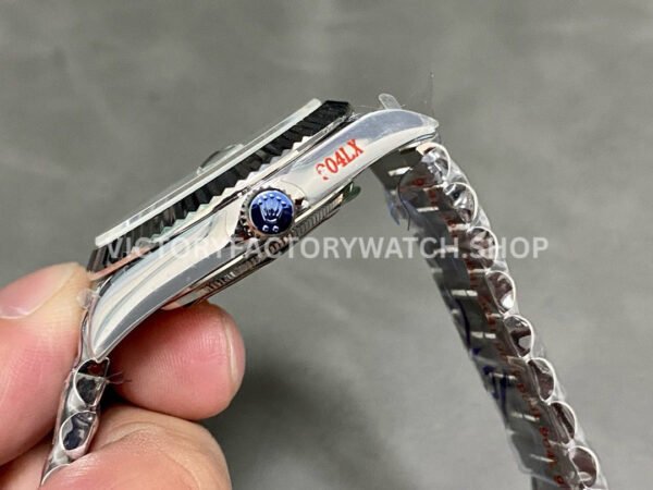 QF Factory Counterweight Rolex Day-Date 228236-0006 40mm Full Platinum Baguette Diamond Blue Dial (3) QF Factory Counterweight Rolex Day-Date 228236-0006 40mm Full Platinum Baguette Diamond Blue Dial