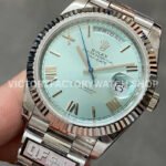 QF Factory Counterweight Rolex Day-Date 228236-0012 40mm Full Platinum Roman Numerals Blue Dial (3) QF Factory Counterweight Rolex Day-Date 228236-0012 40mm Full Platinum Roman Numerals Blue Dial