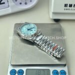 QF Factory Counterweight Rolex Day-Date 228236 40mm Full Platinum Arabic Numerals Ice Blue Dial