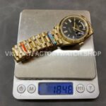 QF Factory Counterweight Rolex Day-Date 228238-0004 40mm Full Yellow Gold Baguette Diamond Bla (5) QF Factory Counterweight Rolex Day-Date 228238-0004 40mm Full Yellow Gold Baguette Diamond Black Dial