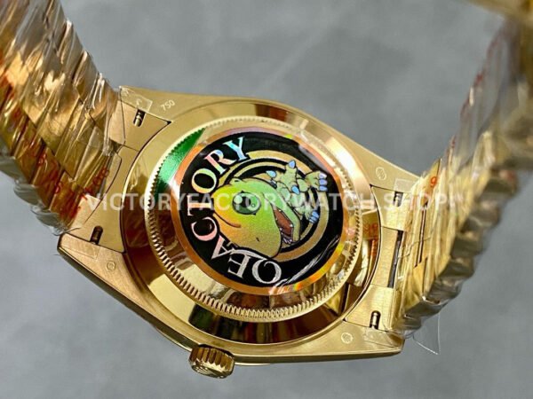 QF Factory Counterweight Rolex Day-Date 228238-0004 40mm Full Yellow Gold Baguette Diamond Bla (6) QF Factory Counterweight Rolex Day-Date 228238-0004 40mm Full Yellow Gold Baguette Diamond Black Dial
