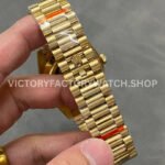 QF Factory Counterweight Rolex Day-Date 228238-0005 40mm Full Yellow Gold Baguette Diamon QF Factory Counterweight Rolex Day-Date 228238-0005 40mm Full Yellow Gold Baguette Diamond Champagne Dial