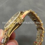 QF Factory Counterweight Rolex Day-Date 228238-0005 40mm Full Yellow Gold Baguette Diamon (4) QF Factory Counterweight Rolex Day-Date 228238-0005 40mm Full Yellow Gold Baguette Diamond Champagne Dial