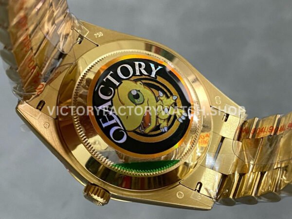 QF Factory Counterweight Rolex Day-Date 228238-0061 40mm Full Yellow Gold Roman Number Dark G (4) QF Factory Counterweight Rolex Day-Date 228238-0061 40mm Full Yellow Gold Roman Number Dark Green Dial