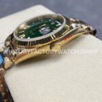 QF Factory Counterweight Rolex Day-Date 228238-0069 40mm Full Yellow Gold Roman Number Green Dial