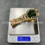 QF Factory Counterweight Rolex Day-Date 228238-0069 40mm Full Yellow Gold Roman Number Green Dial