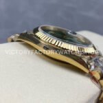 QF Factory Counterweight Rolex Day-Date 228238-0069 40mm Full Yellow Gold Roman Number Green Dial