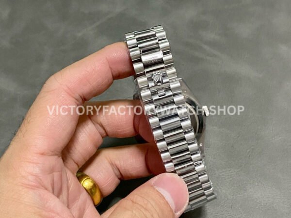 QF Factory Counterweight Rolex Day-Date 228239-0004 40mm Full White Gold Black Dial