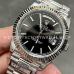 QF Factory Counterweight Rolex Day-Date 228239-0004 40mm Full White Gold Black Dial