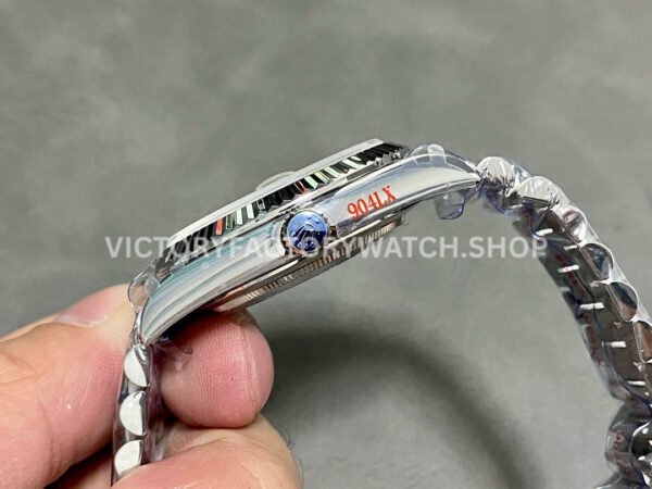 QF Factory Counterweight Rolex Day-Date 228239-0004 40mm Full White Gold Black Dial