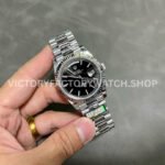 QF Factory Counterweight Rolex Day-Date 228239-0004 40mm Full White Gold Black Dial
