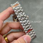 QF Factory Counterweight Rolex Day-Date 228239-0033 40mm Full White Gold Roman Numerals Olive Green Dial