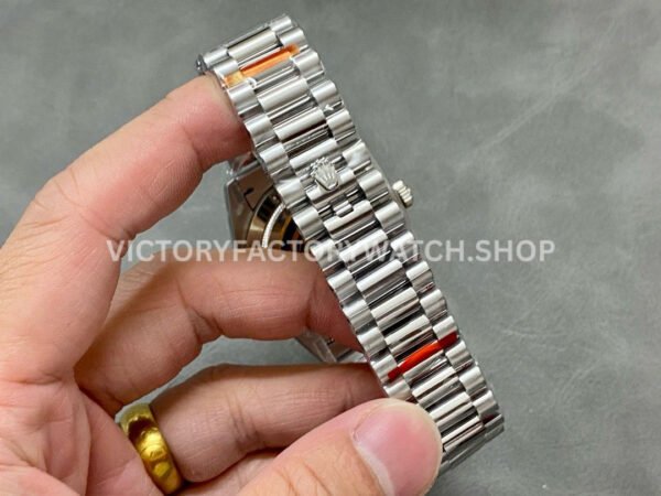 QF Factory Counterweight Rolex Day-Date 228239-0033 40mm Full White Gold Roman Numerals Olive Green Dial