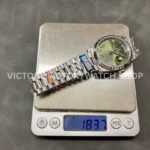 QF Factory Counterweight Rolex Day-Date 228239-0033 40mm Full White Gold Roman Numerals Olive Green Dial