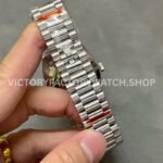 QF Factory Counterweight Rolex Day-Date 228239-0055 40mm Full White Gold Baguette Diamond Meteorite Dial