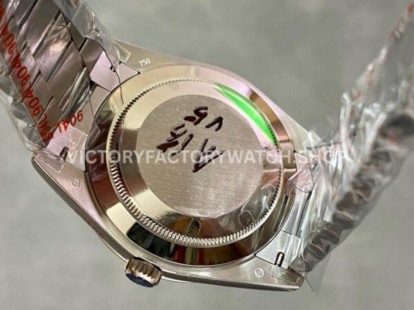 QF Factory Counterweight Rolex Day-Date 228239-0055 40mm Full White Gold Baguette Diamond Meteorite Dial