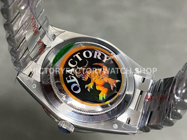 QF Factory Counterweight Rolex Day-Date 228396TBR-0002 40mm Full Platinum Baguette Diamond Blue Dial